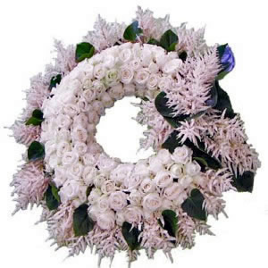 Coroa Funeral Rosas Brancas Premium III