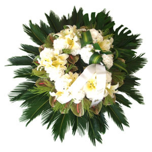 Coroa Funeral Branca - Lux